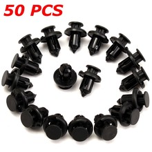 50Pcs 10mm Hole Car Bumper /Fender Plastic Push Rivets Fastener Clips for Honda Black Car Styling 2024 - buy cheap