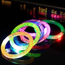 Glowing Bracelet Toy 5PCS Light up Bracelet Acrylic Flash LED Light Emitting Electronic Bracelet Luminous Christmas Toy Bracelet 2024 - buy cheap