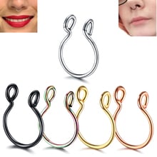 1Pc Fake Nose Ring Fake Septum Piercing Nose Piercing Tragus Nostril Piercing Labret Lip Ring Clip On Earring Sexy Body Jewelry 2024 - buy cheap