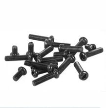 100 PCS M2 M2.5 M3 3-16mm de Comprimento Phillips Parafusos Parafusos de Cabeça Redonda Parafuso Liga Cruz De Carbono Preto aço 2024 - compre barato