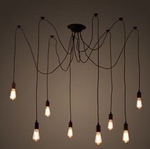 Подвесная стойка «сделай сам» в стиле лофт, винтажный светильник Эдисона в стиле индастриал, освещение для столовой, бара, Подвесная лампа 2024 - купить недорого