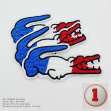 Free Shipping Crocodile French Flag Embroidered France Patches Promotion Iron on Patch Eco-friendly Handmade 3D Appliqued 2024 - buy cheap