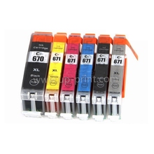 Cartuchos de tinta de PGI-670 para impresora canon PIXMA, recambio de tinta para impresora canon PIXMA MG7760/ MG7765/ MG7766, pgi670, CLI-671, GY, gris, 18pk, CLI-671 2024 - compra barato