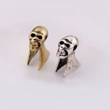 2022 New European And American Trend Jewelry Retro Personality Skull Ear Clip Without Pierced Bronze Earrings Female 2024 - buy cheap