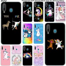 Hot Cute cartoon Unicorn Silicone Phone Case For Samsung Galaxy A80 A70 A60 A50 A40 A40S A30 A20E A2CORE M40 Note 10 Plus 9 8 5 2024 - buy cheap