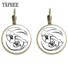 TAFREE-pendientes de Clip de buceo chapados en bronce antiguo Vintage para niña y mujer, joyería de recuerdo para fanáticos de los deportes subacuáticos DV09 2024 - compra barato