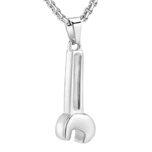 JJ001  WRENCH Cremation Necklace ,Engravable 316L Stainless Steel Memorial Urn Jewelry Ashes Holder Keepsake Pendant 2024 - buy cheap