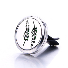 Exquisite Leaves Car Clip Perfume Essential Oil Diffuser Car Air Outlet Freshener Stainless Steel Decoration Aroma Locket 2024 - buy cheap
