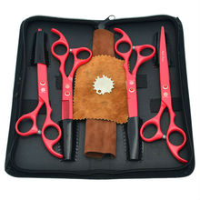 7.0" Professional Animals Hair Scissors Set Japan 440C Pets Grooming Scissors Dog Cutting & Thinning & Curved Hair Shears B0029B 2024 - buy cheap