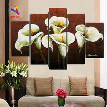 The White Calla Lily Flower Picture Wall Art Handmade Modern Abstract Oil Painting on Canvas Gift for Living Room  JYJLV092 2024 - buy cheap