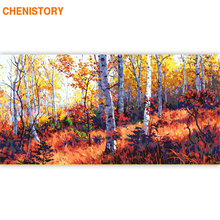 CHENISTORY Large Size 60x120cm Frame DIY Painting By Numbers Forest Landscape Acrylic Paint By Numbers Calligraphy Painting Arts 2024 - buy cheap