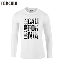 TARCHIA 2021 Fit футболка с длинным рукавом мужская 100% хлопок Лос-Анджелеса футболки Калифорния брендовая одежда футболка для мужчин тенденция тонкий 2024 - купить недорого