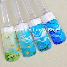 4PCS beauty water transfer nail stickers decals nail art decoration styling tools manicure underwater world design C201 2024 - buy cheap