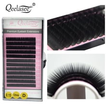 Qeelasee 20 cases 0.15mm mink eyelash extension fake eyelashes false individual lashes premium mink cilia makeup eyelashes 2024 - buy cheap