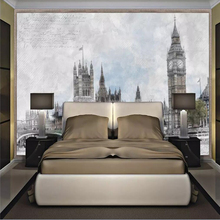 Decorative wallpaper Hand-painted London tower bridge background wall 2024 - buy cheap
