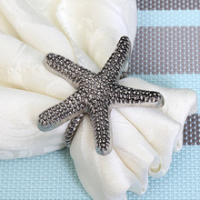 1pcs Fashion metal napkin buckle Creative starfish jewelry napkin ring hotel set table decoration napkin ring 2024 - buy cheap