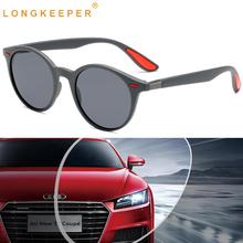 Солнцезащитные очки для мужчин и женщин LongKeeper, поляризационные круглые, в стиле ретро, для вождения, занятий спортом, UV400 2024 - купить недорого