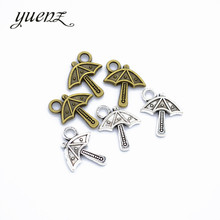 YuenZ-collares de aleación de Zinc chapados en plata antigua, colgantes de joyería, dijes de paraguas, accesorios de joyería hechos a mano, J256, 15 Uds. 2024 - compra barato