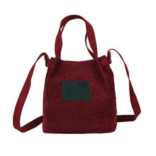 New Women Bag Corduroy Handbag Messenger Shoulder Bag For Lady Lovely Satchel Tote Purse Bag High Quality Fashion 2024 - buy cheap