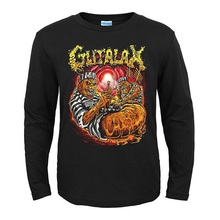 Camiseta de manga larga con diseño de calavera de demonio en 3D, ropa de calle de Metal 100% algodón, Hardrock heavy thrash, de marca Gutalax Rock, 3 diseños 2024 - compra barato