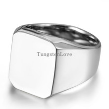 High Polished Men's Stainless Steel Punk Rings For Engagement Party Mens Signet Ring Biker Rings Silver Colour Size 8/9/10/11/12 2024 - buy cheap