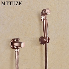 Mttuzk chuveiro ducha ducha rosa dourado, único spray banheiro bronze fralda de mão conjunto shattaf bidê pulverizador conjunto de arma 2024 - compre barato