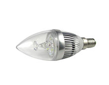 Lámpara de vela E14 regulable, 3x1W y 3W, bombilla LED sin llama, carcasa plateada blanca cálida y fría, 10 Uds. 2024 - compra barato