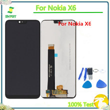 ЖК-дисплей для Nokia X6 ЖК-дисплей сенсорный экран дигитайзер сборка запасные части для Nokia X6 2018 TA-1099 TA-1109 6,1 plus 2024 - купить недорого