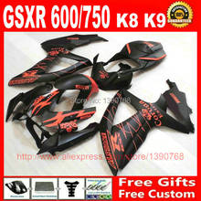Fairing kit for SUZUKI GSXR600 GSXR750 2008 2009 2010 matte black red Corona fairings set 08 09 10 GSX-R 600 750 K8 7 gifts BM7 2024 - buy cheap