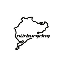 14cm*12.5cm Car Styling Racing Road Racing Nurburgring Creative Fashion Window Stickers C5-0549 2024 - buy cheap