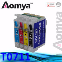 Aomya совместимый для Epson T0711 T0712 T0713 T0714 многоразовый картридж D78 D92 D120 DX4000 DX4050 DX4400 DX4450 DX5000 2024 - купить недорого