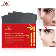 MeiYanQiong-papel absorbente de aceite para maquillaje para mujer, papel blanqueador de doble Color, carbón de bambú, para el cuidado de la piel facial, 90 hojas por paquete 2024 - compra barato