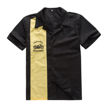 Мужская винтажная рубашка с вышивкой, желтая ковбойская рубашка с короткими рукавами, в стиле хип-хоп, для вечеринки и клуба, для работы в западном стиле, 40 2024 - купить недорого