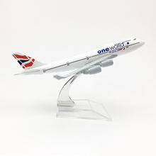 1/400 Scale Aircraft B747 Britain One World 16cm Alloy Plane Boeing 747 Model Toys Children Kids Gift for Collection 2024 - buy cheap