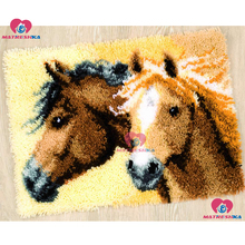 Caliente Kits de costura con aguja de lengüeta para alfombra 3d DIY costura sin alfombra de ganchillo hilo de estera de cojín caballos artesanía bricolaje tapiz bordado alfombra 2024 - compra barato