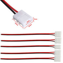 10Pcs/lot PCB Cable 2 Pin LED Strip Connectors 3528/5050 8mm / 10mm Width PCB Ribbon Single Color Adapter Wholesale 2024 - buy cheap