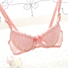 Japanese cute pink bra and sexy V-gather small chest girls underwear thick section 829 # free shipping 2024 - buy cheap