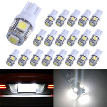20PCS Super Bright Car Reading Lamp 5050 5SMD T10 LED Door Light W5W 147 152 158 159 161 168 184 194 2825 Clearance Lights 2024 - buy cheap
