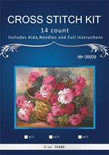 Корзина с розами-счетный набор крестиков-сделай сам ручная работа рукоделие для вышивки 14 ct наборы крестиков DMC цвет 8 2024 - купить недорого