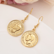 gold Fashion coin body jewellery drop Earrings Gift for women men earring party earring wedding bridal jewelry Christmas gifts 2024 - buy cheap