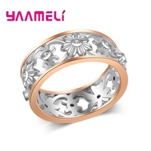 Женское Ретро винтажное стильное украшение, кольцо в виде цветка из розового золота с фианитом, полноразмерные кольца для женщин 2024 - купить недорого