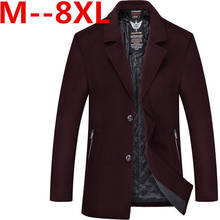 Большие размеры 10XL 9XL 8XL 6xl 5xl 4x Зима длинное пальто мужской длинный плащ корейский стиль Мода Для мужчин S куртка Тренч для Для мужчин одежда 2024 - купить недорого