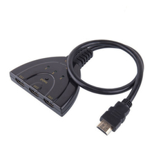 3 в 1, совместимому с HDMI адаптер с функцией автоматического ручного переключения Поддержка 1080P 2,5 Гбит/с, совместимому с HDMI 1,4 2024 - купить недорого