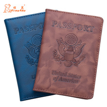 USA convenient and fashion red PU Leather passport holder women passport case multifunctional travel clip with travling 2024 - buy cheap