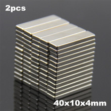 2pcs F40x10x4mm Super Powerful Strong Rare Earth Block NdFeB Magnet Neodymium N35 Magnets F40*10*4mm- Free Shipping 2024 - buy cheap