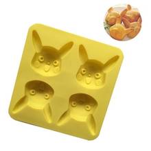 4 отверстия Pikachu кролик форма печенья мультфильм Силиконовые DIY формы торт с глазурью Конфеты креативные DIY шоколадные кухонные формы 2024 - купить недорого