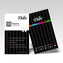 Vertical Design Business Card 300gsm Coated Paper Full Color Printing Logo Two Dimension 200pcs/lot Barcode Paper Visiting Card 2024 - buy cheap