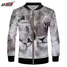 UJWI Men's New 3D Printed Plush Pattern Lovely Zip Jacket Two Tigers Unisex Wholesale Oversized Man Zipper Coat 5XL 2024 - buy cheap