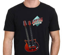 Vintage Tee Shirts Short Sleeve Printing Machine Crew Neck Womens Brian May Guyton Guitar Double T Shirts 2024 - buy cheap