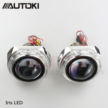 Autoki-lâmpada diurna de led com luz de anjo e olhos integrados, para lentes de projetor, 2.5 e 3 polegadas 2024 - compre barato
